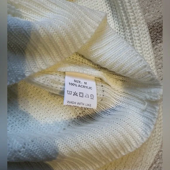 White Sweater with Gingerbread Accents - Picture 11 of 11